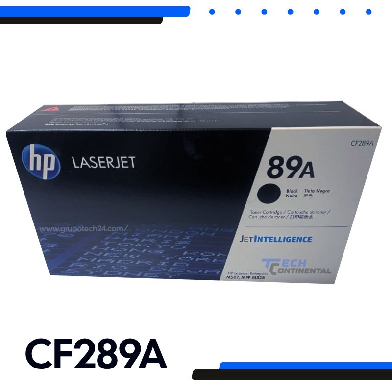 Tóner HP CF289A 89A Negro Original LaserJet Enterprise M507 / MFP M528