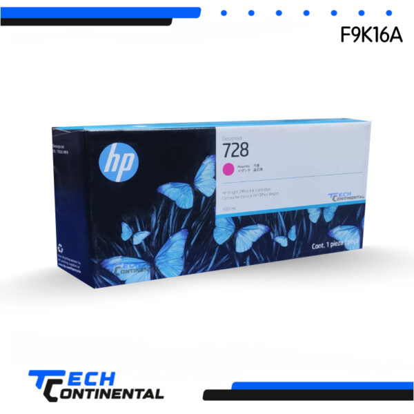 Cartucho HP 728A F9K16A Magenta – Alto Rendimiento 300 ml