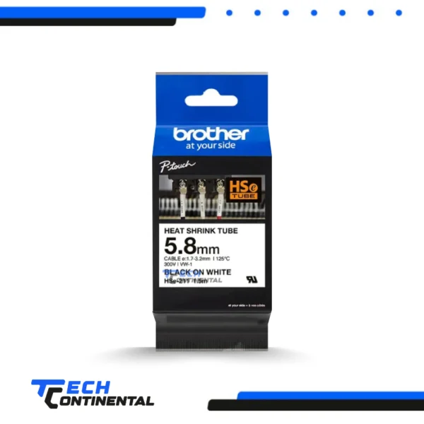 Cinta Brother HSe-211E Termocontraíble 5.8 mm x 1.5 m