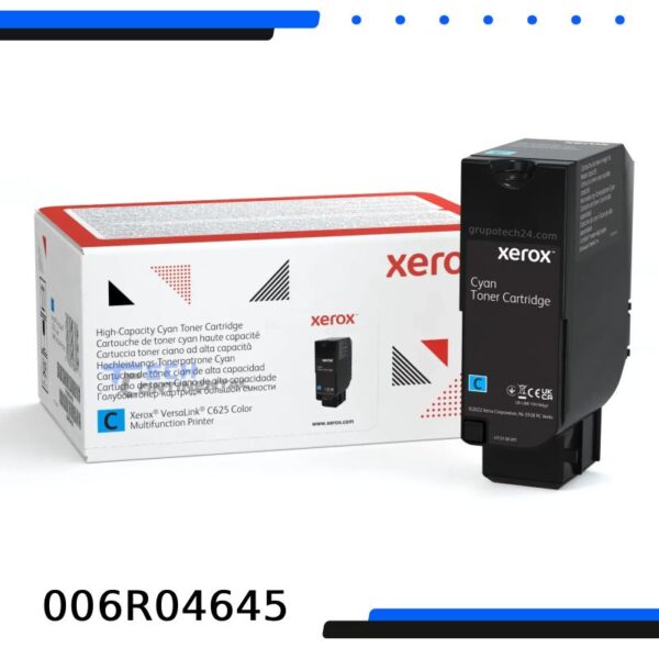 Cartucho de Tóner Xerox 006R04645 Cyan Original de Alta Capacidad – 16,000 Páginas