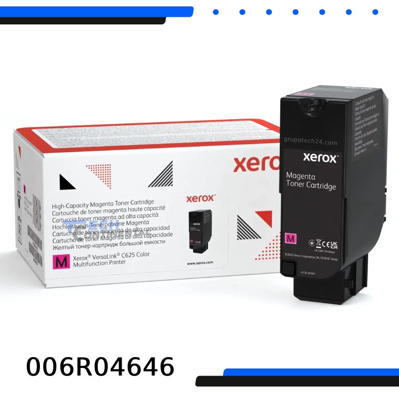 Cartucho de Tóner Xerox 006R04646 Magenta Original de Alta Capacidad – 16,000 Páginas