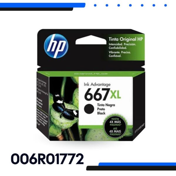Cartucho HP 667XL Negro Original Alto Rendimiento