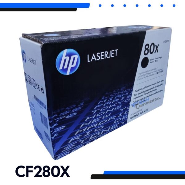 Toner HP CF280A 80X Negro LaserJet Pro 400 M401, MFP M425