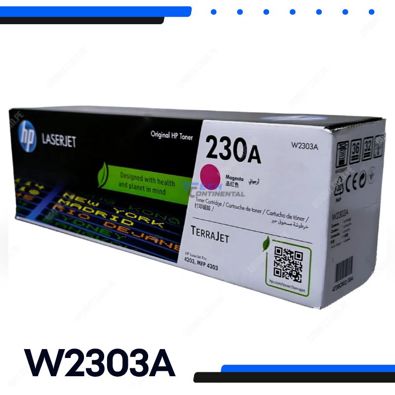 Toner Hp 230A W2303A Magenta Laserjet Pro 4203, Mfp 4303
