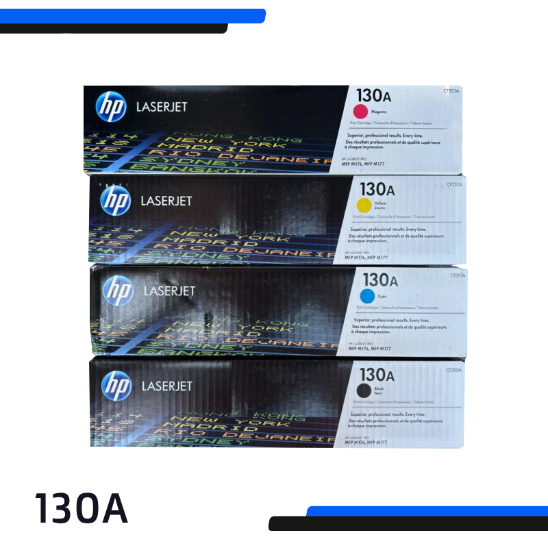 Pack Tóner HP 130A Original (Negro + Cyan + Yellow + Magenta) | LaserJet Pro M176 / M177