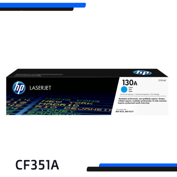 Tóner HP 130A CF351A Cyan Original | LaserJet Pro M176 / M177