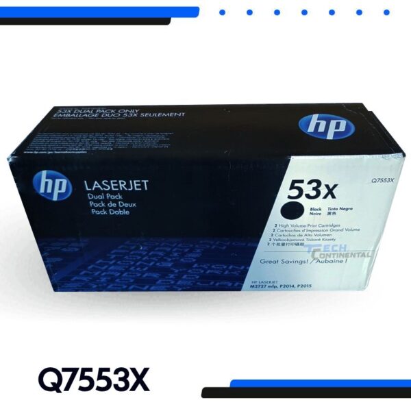 Tóner HP 53X Q7553X Negro Original LaserJet P2014 / P2015 / M2727 Series