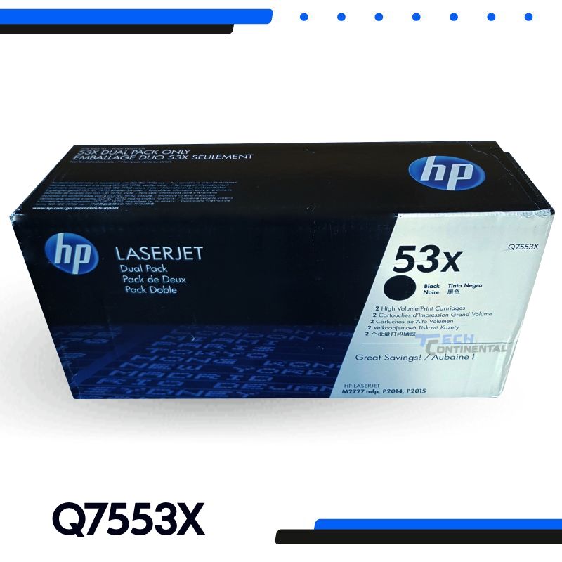Tóner HP 53X Q7553X Negro Original LaserJet P2014 / P2015 / M2727 Series